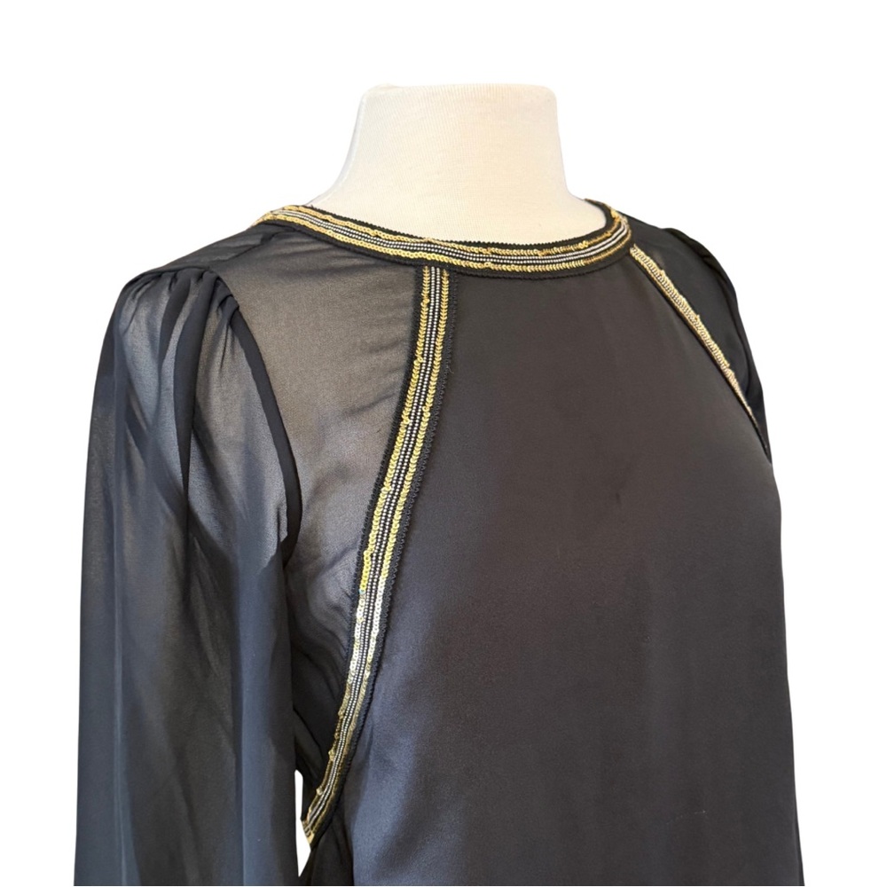 Bcbgeneration Sz 6 Black Backless Mini Dress With… - image 5